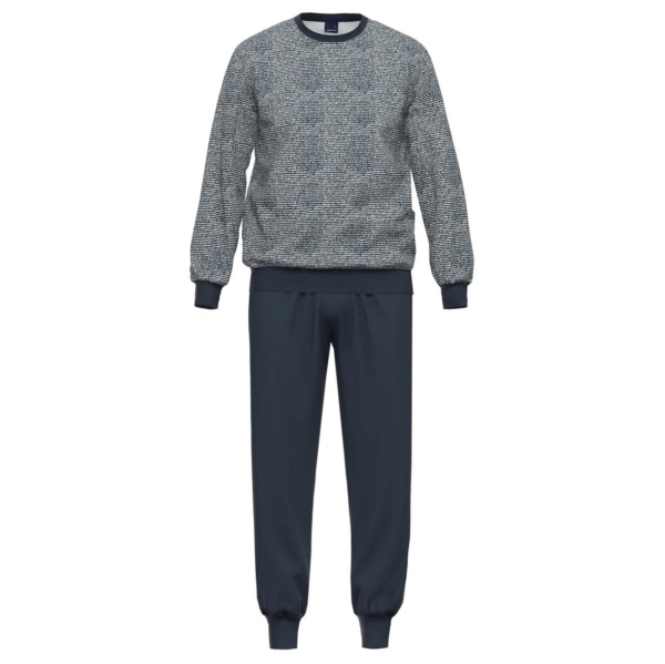 Ammann Herren langer Schlafanzug Nightwear Pyjama lang