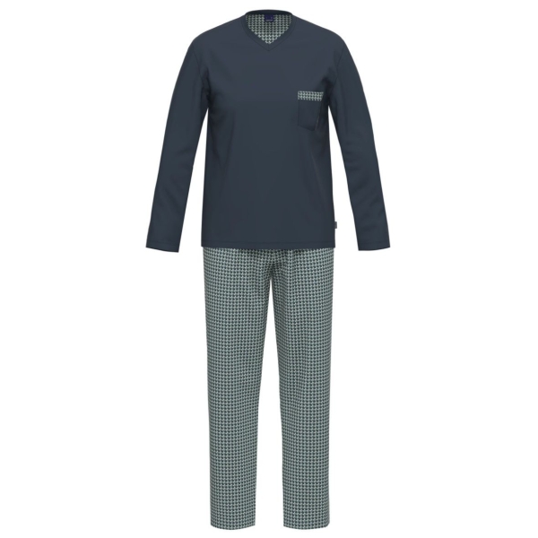 Ammann Herren langer Schlafanzug Fashion Pyjama lang