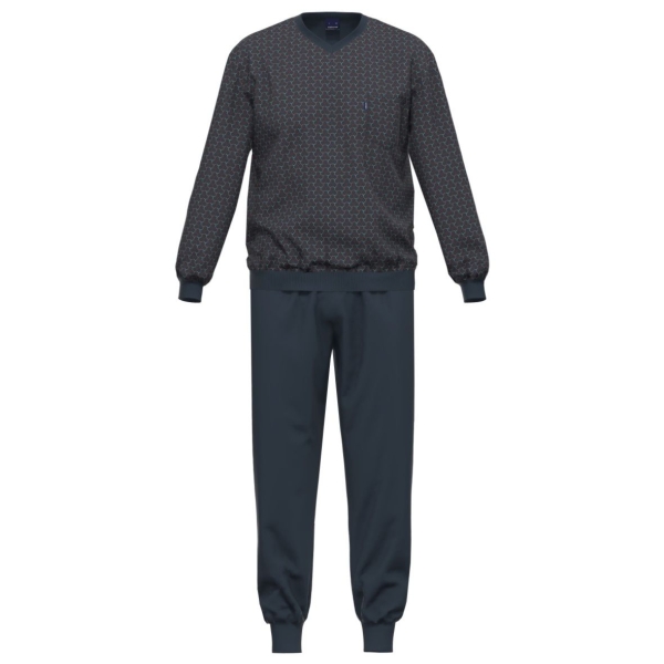 Ammann Herren langer Schlafanzug Fashion Pyjama lang