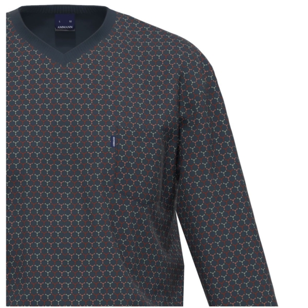 Ammann Herren langer Schlafanzug Fashion Pyjama lang