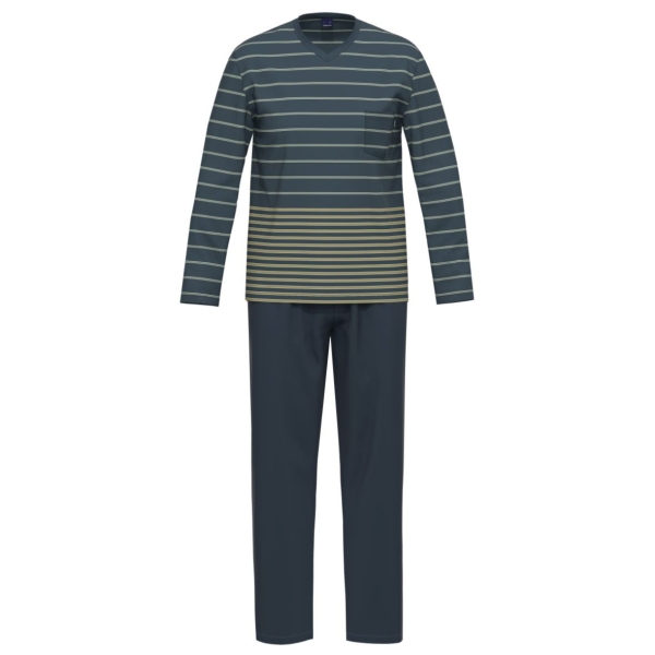 Ammann Herren langer Schlafanzug Fashion Pyjama lang