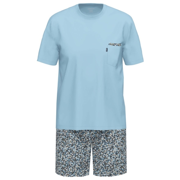 Ammann Herren kurzer Schlafanzug Fashion Pyjama kurz