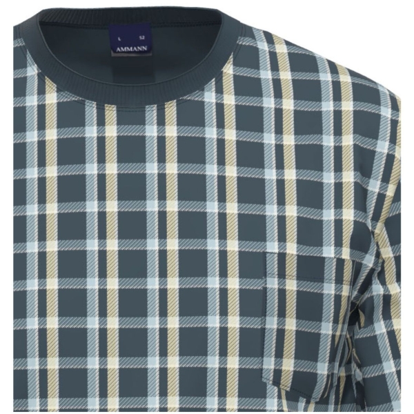 Ammann Herren langer Schlafanzug Fashion Pyjama lang