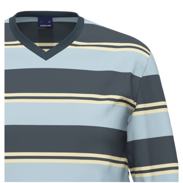 Ammann Herren langer Schlafanzug Fashion Pyjama lang