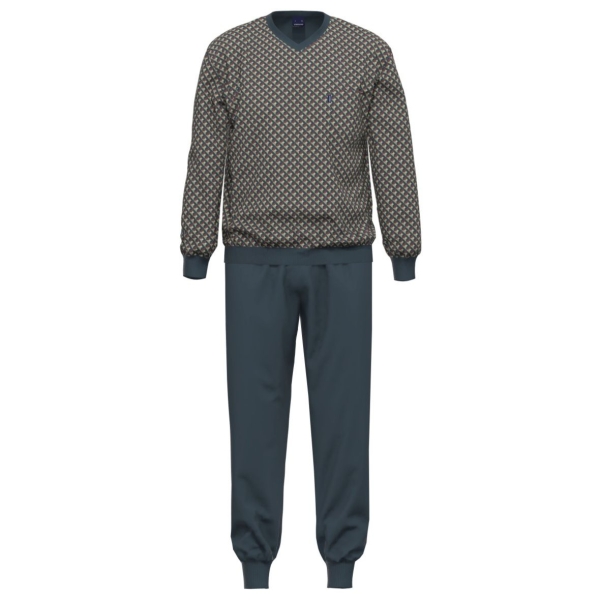 Ammann Herren langer Schlafanzug Fashion Pyjama lang
