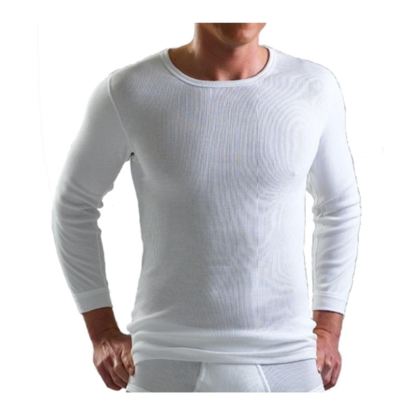 Ammann Herren langarm Unterhemd Doppelripp Exquisit Jacke 1/1 Arm