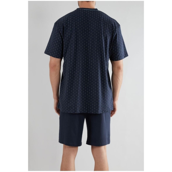 Götzburg Herren kurzer Schlafanzug State Island 1/2 Arm Pyjama
