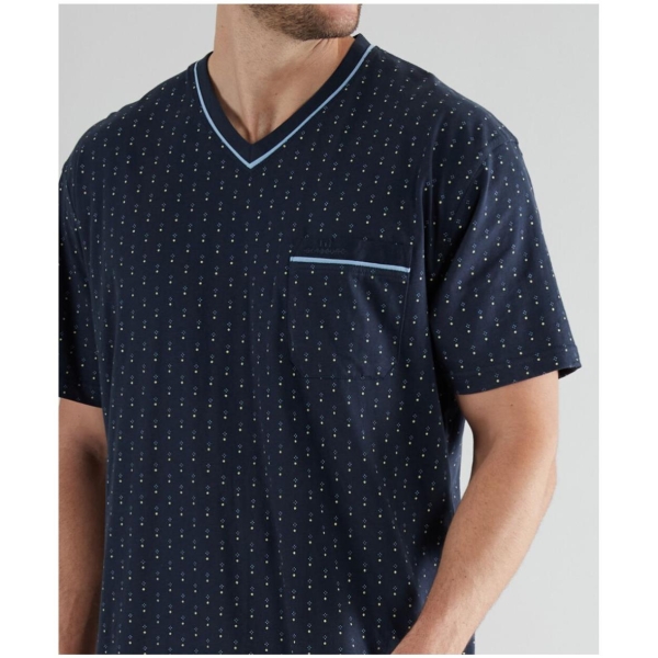 Götzburg Herren kurzer Schlafanzug State Island 1/2 Arm Pyjama