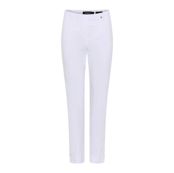 Robell Damen Hose Marie Slim fit Cotton mit Seersucker Struckturoberfläche