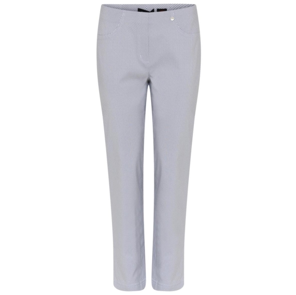 Robell Damen 7/8 Hose Bella 09 Slim fit Pünktchenhose