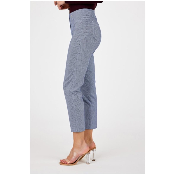 Robell Damen 7/8 Hose Bella 09 Slim fit Pünktchenhose
