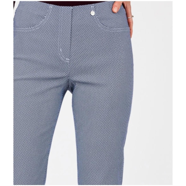 Robell Damen 7/8 Hose Bella 09 Slim fit Pünktchenhose