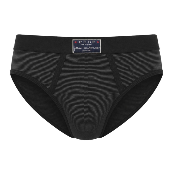 Esge Herren Slips 3er Pack Jeans Feinripp mit Eingriff