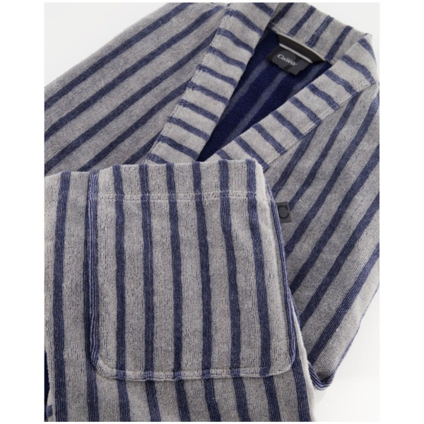 Cawö Herren Bademantel Kimono Velours