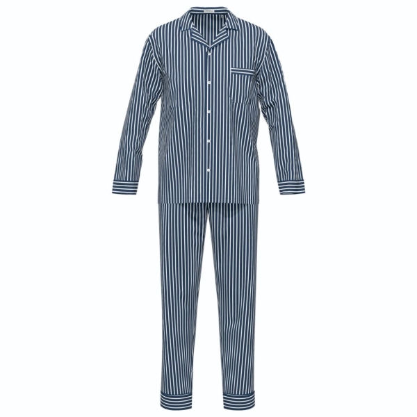 Seidensticker Herren langer Schlafanzug Nightwear Pyjama lang