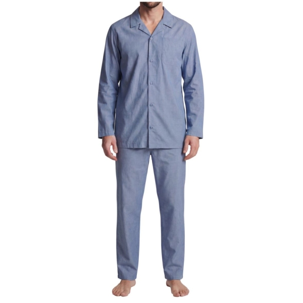 Seidensticker Herren langer Schlafanzug Nightwear Classic Pyjama lang