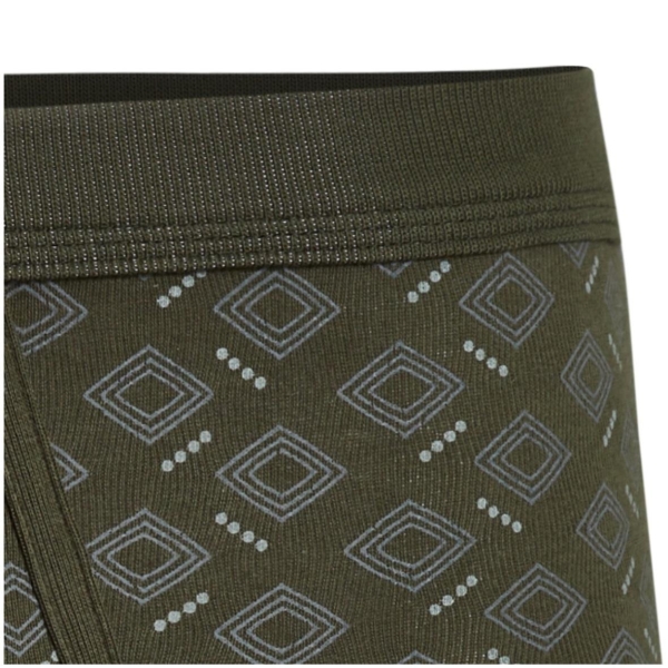 Conta Herren Slip Druck Karo auf oliv 5er Pack