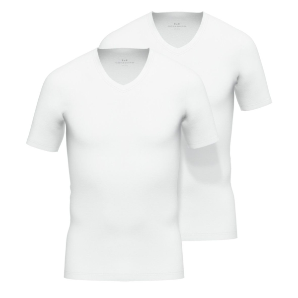 Götzburg Herren halbarm Unterhemden Classic Feinripp 2er Pack Shirts 1/2 Arm