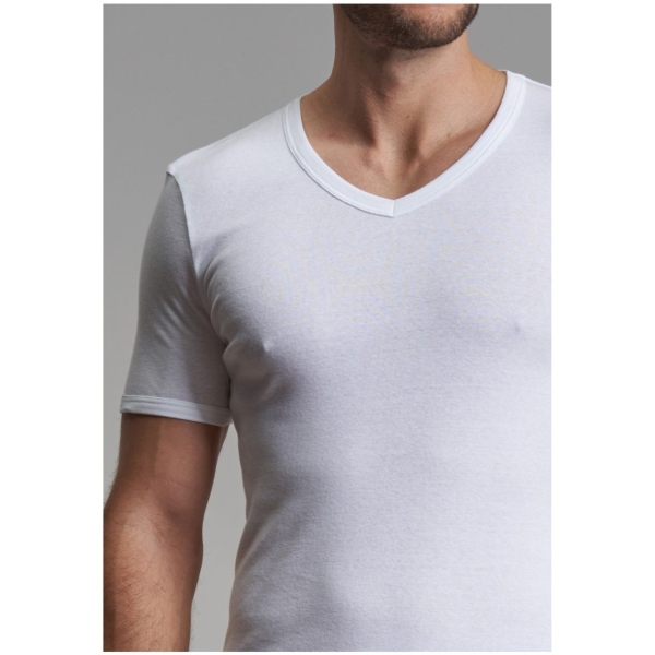 Götzburg Herren halbarm Unterhemden Classic Feinripp 2er Pack Shirts 1/2 Arm