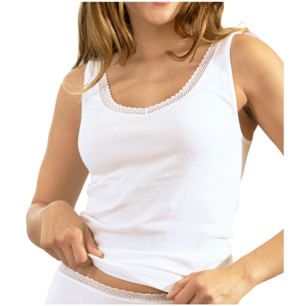 Nina von C. Damen Achselhemd Basic Baumwolle