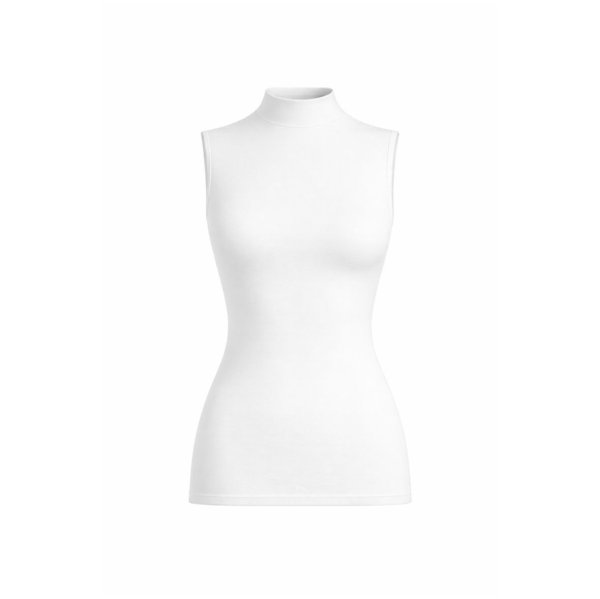 Pompadour Damen Unterhemd Intime Shirt ohne Arm mit Stehkragen Micro Modal