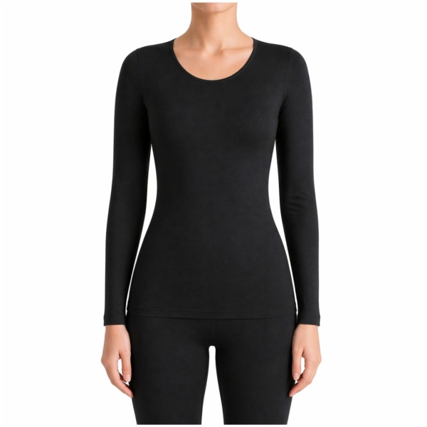 Pompadour Damen langarm Unterhemd Intime 1/1 Arm Shirt Micro Modal