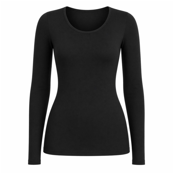Pompadour Damen langarm Unterhemd Intime 1/1 Arm Shirt Micro Modal
