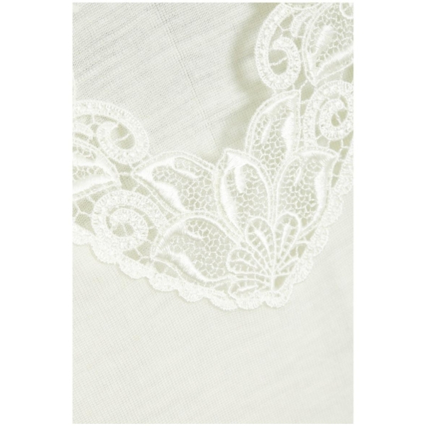 Sangora by Conta Damen halbarm Unterhemd Schurwolle/Modal Spenzer 1/4 Arm mit Spitze