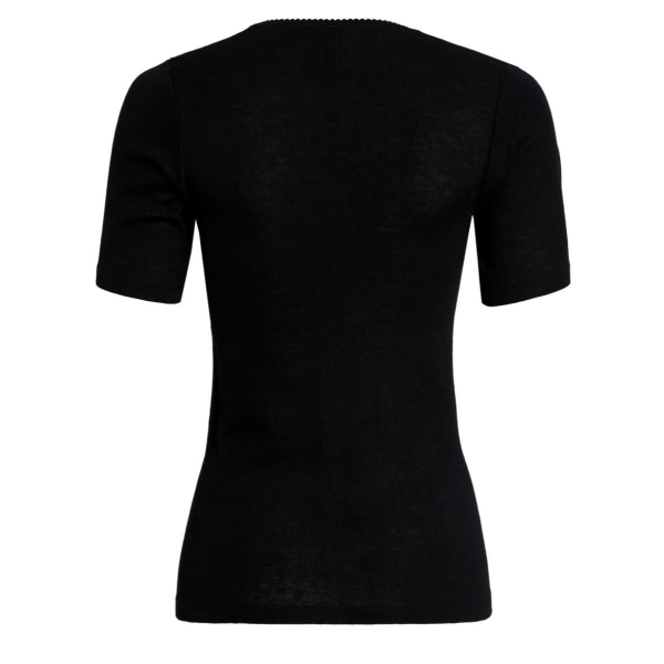 Sangora by Conta Damen halbarm Unterhemd Schurwolle/Modal Spenzer 1/4 Arm mit Spitze