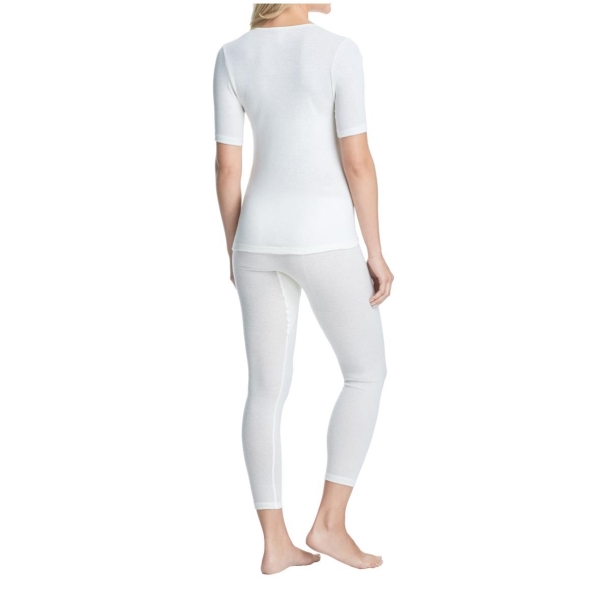 Sangora by Conta Damen halbarm Unterhemd Angora/Baumwolle Spenzer 1/4 Arm mit Spitze