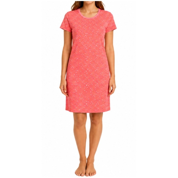 Pompadour Damen kurzarm Nachthemd Loungewear Sleepshirt