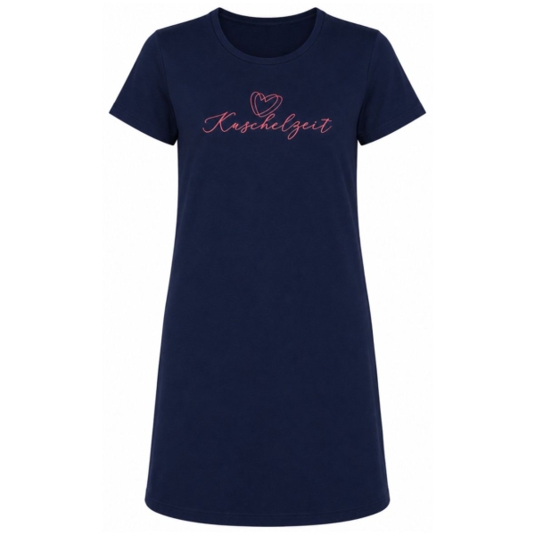 Pompadour Damen kurzarm Nachthemd Loungewear Sleepshirt