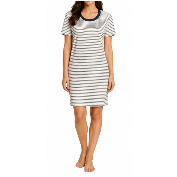 Pompadour Damen kurzarm Nachthemd Loungewear Sleepshirt