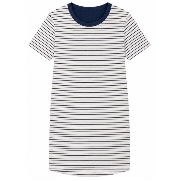 Pompadour Damen kurzarm Nachthemd Loungewear Sleepshirt