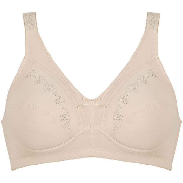 Naturana Soft-BH ohne Bügel Cotton mit gepolsterten Entlastungsträgern