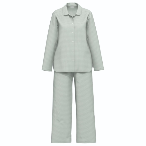 Seidensticker Damen langer Schlafanzug Nightwear Pyjama lang