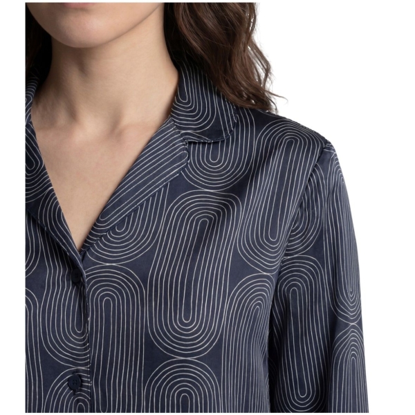 Seidensticker Damen langer Schlafanzug Nightwear Classic Pyjama lang