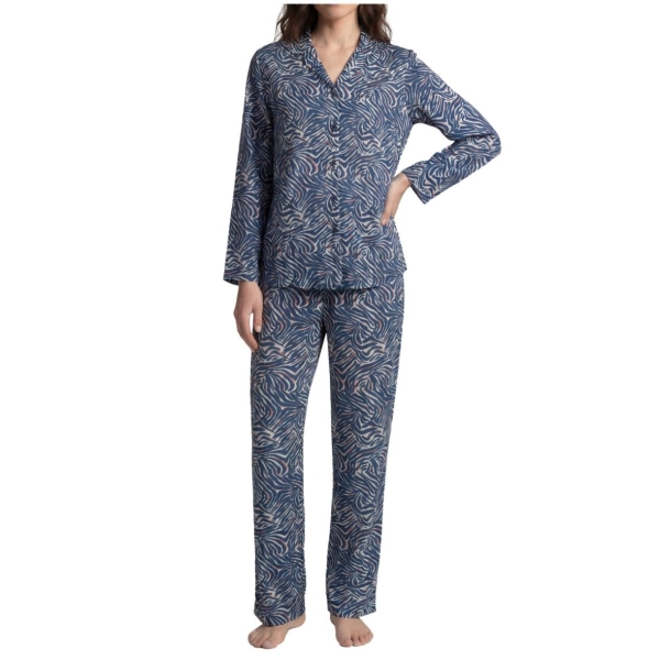Seidensticker Damen langer Schlafanzug Nightwear Classic Pyjama lang