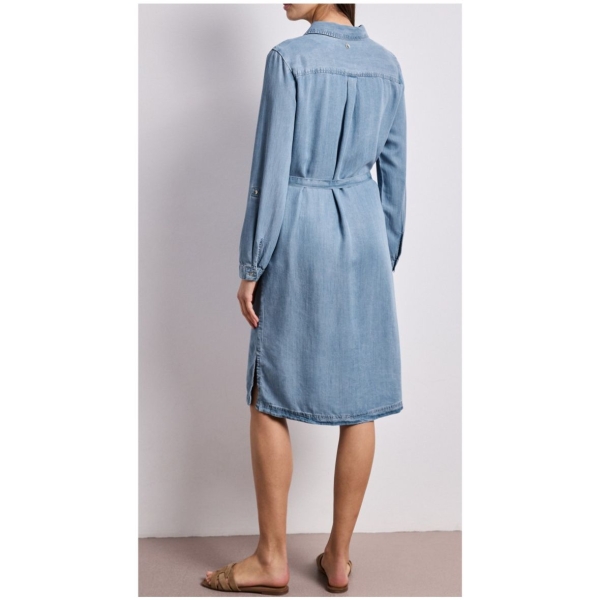 Street One Damen Kleid Denim Washed-Look