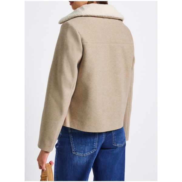 Street One Damen Jacke Wolloptik mit abnehmbarem Kragen