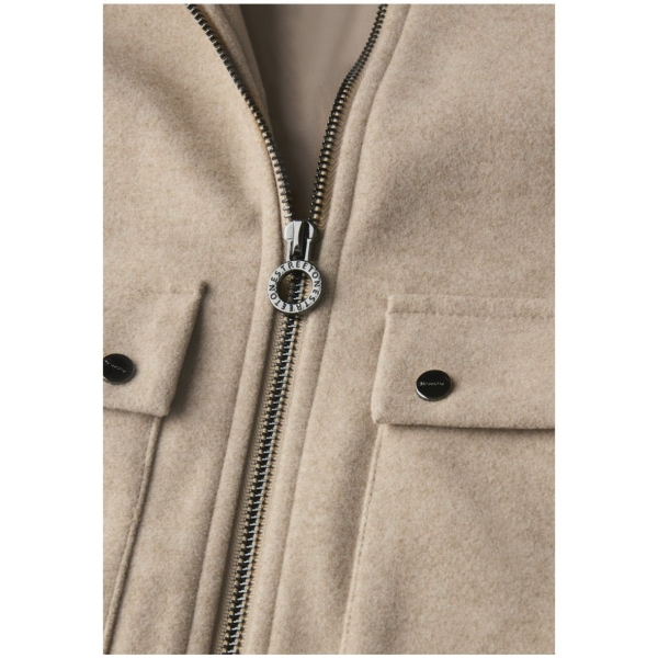 Street One Damen Jacke Wolloptik mit abnehmbarem Kragen