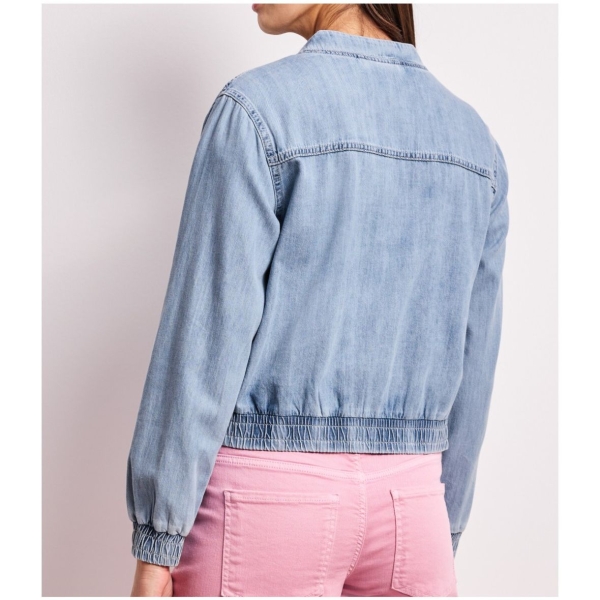 Street One Damen Blouson Denim-Look Jeansjacke