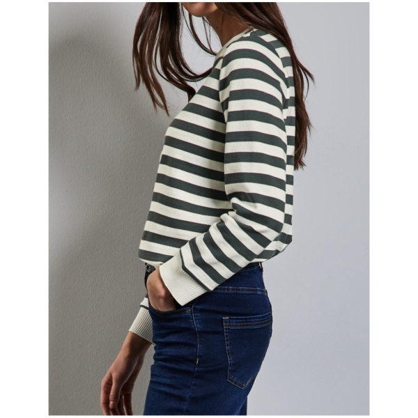 Street One Damen Sweatshirt gestreift