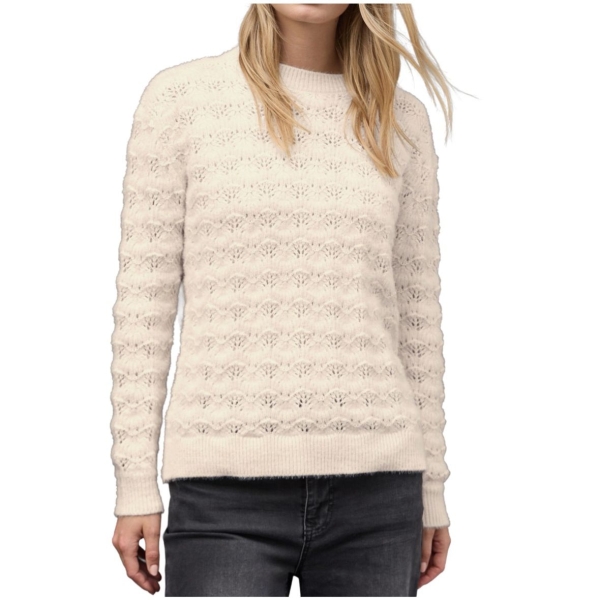 Street One Damen Strukturpullover flauschige Federgarn-Qualität