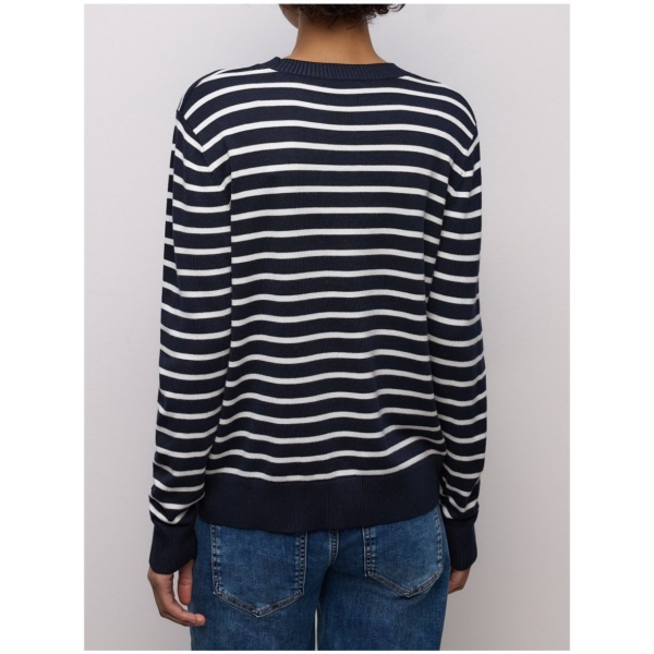 Street One Damen Pullover Basic Streifenmuster