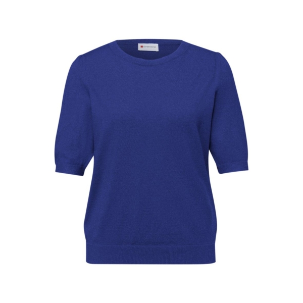 Street One Damen halbarm Strickpullover mit Puffärmeln