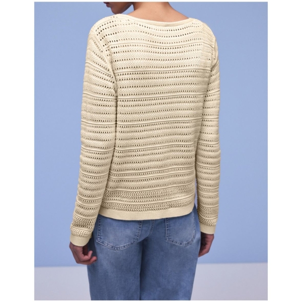 Street One Damen langarm Strickpullover mit U-Boot-Ausschnitt