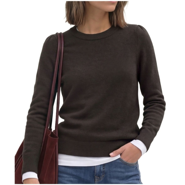 Street One Damen Feinstrickpullover mit Raffung