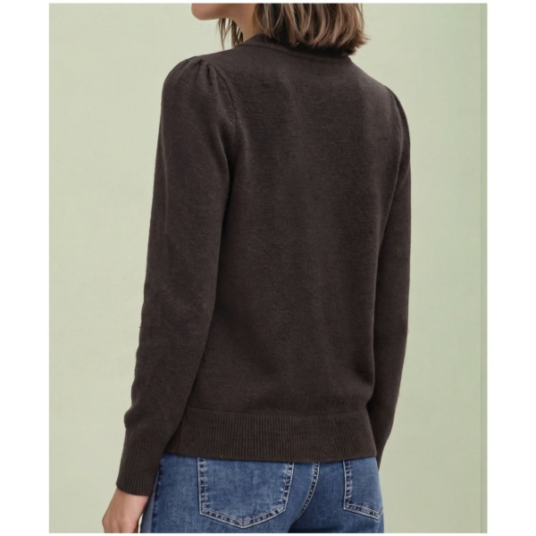 Street One Damen Feinstrickpullover mit Raffung