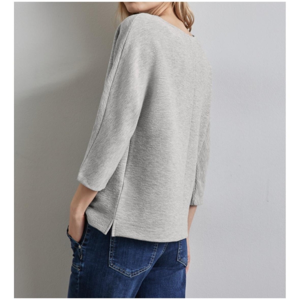 Street One Damen 3/4 Arm Shirt feine Struktur